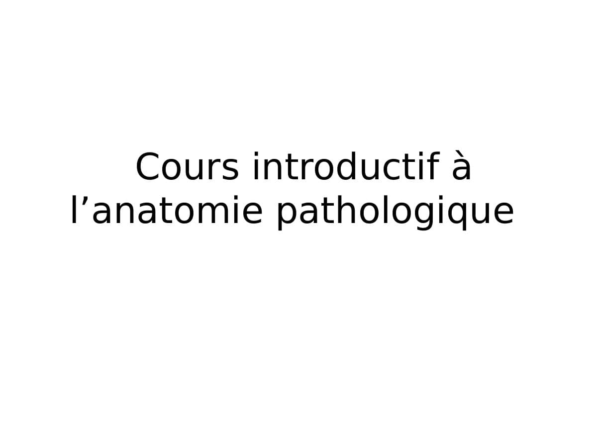 Anatomie pathologique